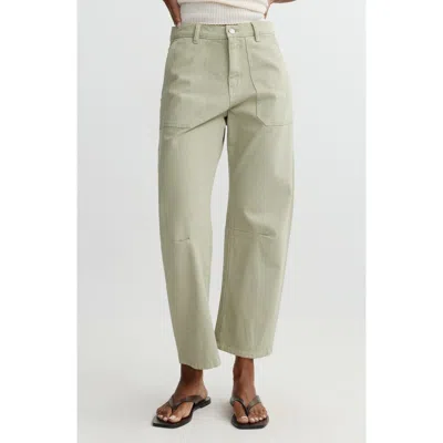 Dl1961 Bilie High Rise Easy Barrel Jeans In Dried Sage In White
