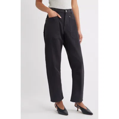 Dl1961 Billie High Waist Barrel Leg Jeans In Black