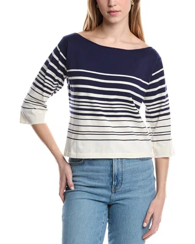 Dl1961 Boatneck Cashmere-blend Blouse In Brown