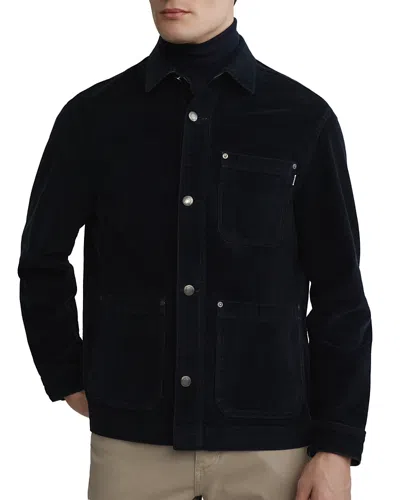 Dl1961 Boxy Fit Corduroy Shirt Jacket In Black