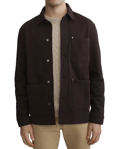 Dl1961 Boxy Fit Ultimate Knit Denim Shirt Jacket In Brown