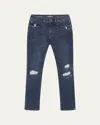 Dl1961 Boy's Brady Distressed Slim Leg Jeans In Deep Wave Distressed