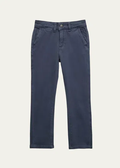 Dl1961 Kids' Boy's Brady Slim Chino Pants In Stone Blue