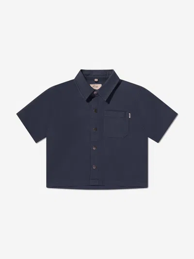 Dl1961 Kids' Ash Short-sleeve Shirt In Blue