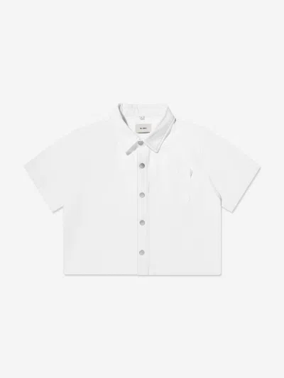 Dl1961 Kids' Boys Short Sleeve Ash Shirt In White