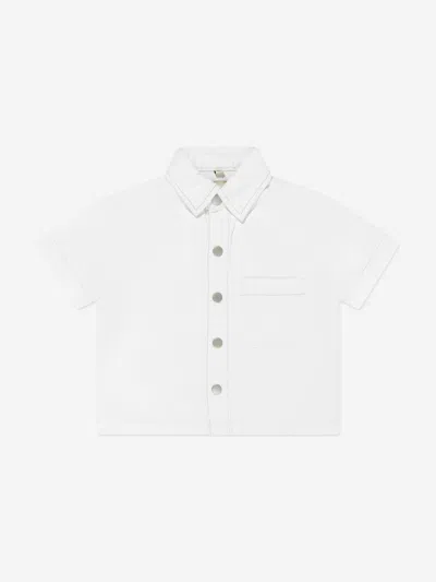 Dl1961 Babies' Boys Short Sleeve Ash Shirt In White