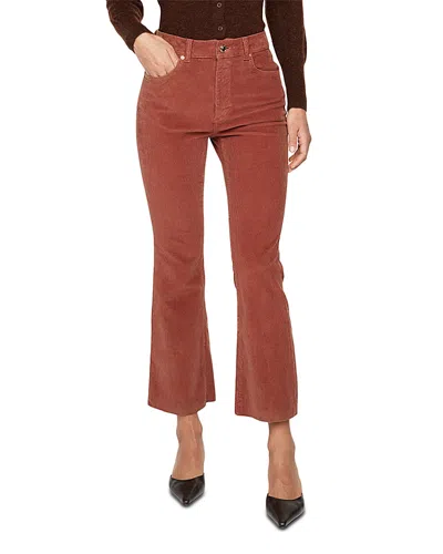 Dl1961 Bridget Boot High Rise Instasculpt Corduroy Crop Jeans In Terracotta In Brown