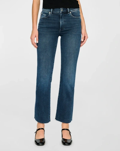 Dl1961 Bridget Boot High Rise Instasculpt Crop Jeans In Seacliff