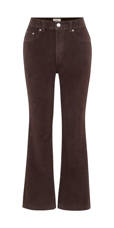 Dl1961 Bridget Boot High Rise Instasculpt™ Jeans Meteorite In Brown