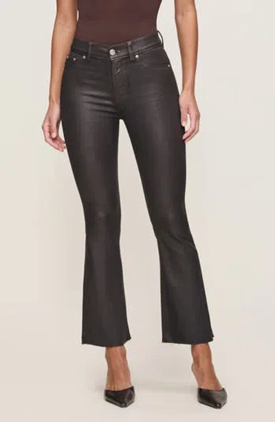 Dl1961 Bridget Boot Instasculpt™ Coated High Rise Crop Jeans In Brown