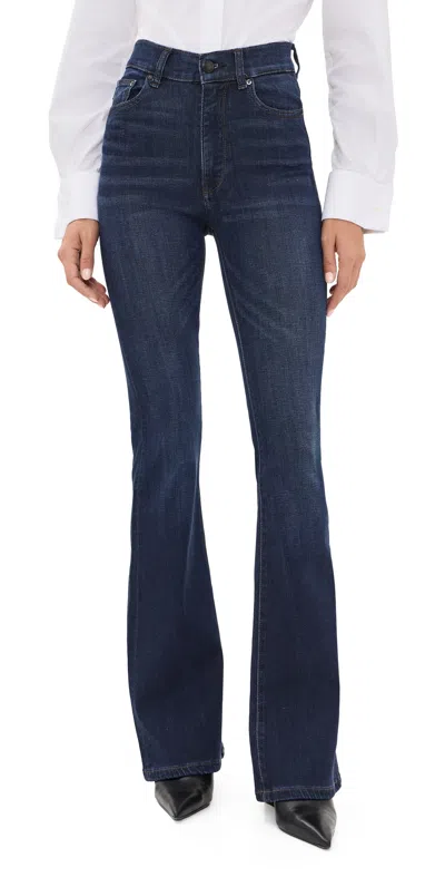 Dl1961 Bridget Bootcut High Rise Instasculpt Jeans 33 Dark Indigo (ultimate) In Blue