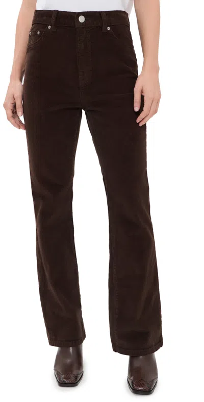 Dl1961 Bridget Bootcut Petite Corduroy Pants Meteorite (corduroy) In Brown
