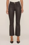 Dl1961 Bridget Boot High Rise Instasculpt Coated Jeans In Chocolate In Brown