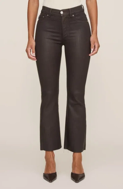 DL1961 DL1961 BRIDGET COATED HIGH WAIST CROP BOOT CUT JEANS
