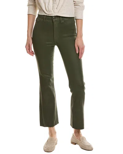 Dl1961 Bridget Cropped Moss Coated Bootcut Jean In Green