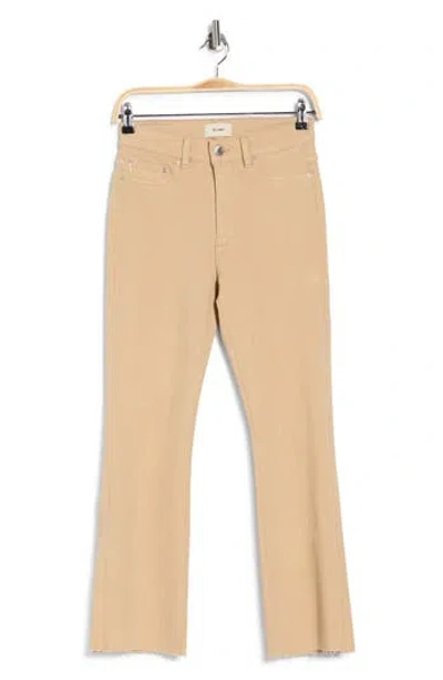 Dl1961 Bridget High Waist Raw Hem Crop Bootcut Jeans In Brown