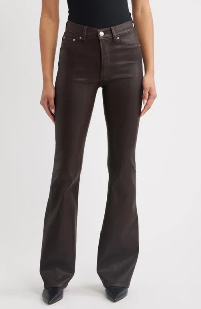 Dl1961 Bridget Instasculpt™ Coated High Waist Bootcut Jeans In Brown