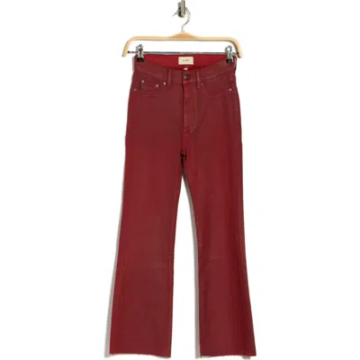 Dl1961 Bridget Instasculpt™ Coated Raw Hem Crop Bootcut Jeans In Cherry Coated