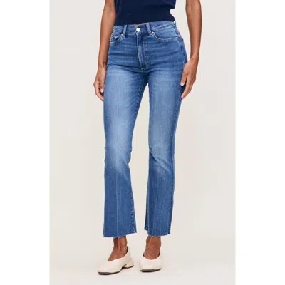Dl1961 Bridget Instasculpt High Waist Raw Hem Ankle Bootcut Jeans In Blue