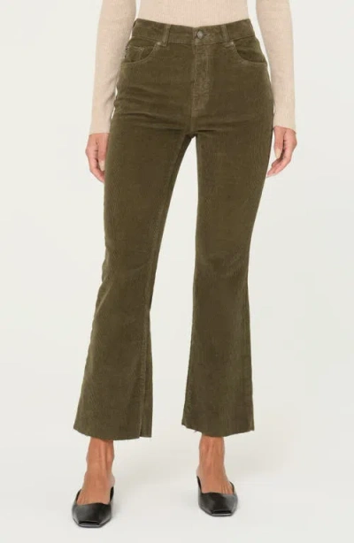 Dl1961 Bridget Bootcut High Rise Instasculpt Corduroy Crop Jeans In Trellis