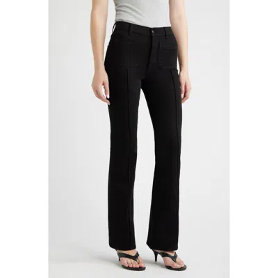 Dl1961 Bridget Instasculpt™ Pintuck Patch Pocket High Waist Bootcut Jeans In Black
