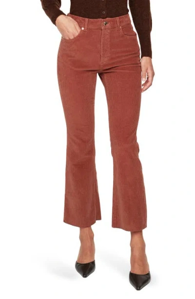 Dl1961 Bridget Instasculpt Raw Hem Ankle Bootcut Corduroy Jeans In Brown
