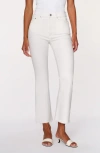 Dl1961 Bridget Instasculpt Raw Hem Ankle Bootcut Jeans In White Dl Airbrushed