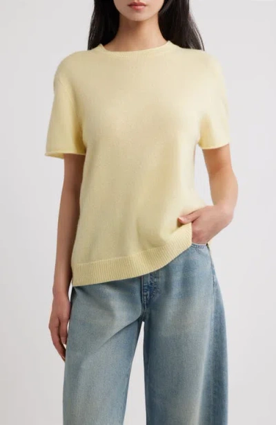 Dl1961 Cashmere Knit Tee In Yellow