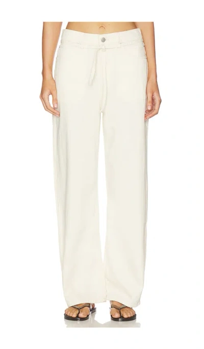 Dl1961 Casie Aura Mid Rise Relaxed Wide Leg Jeans In White
