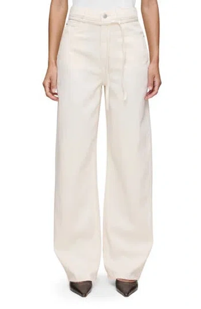 Dl1961 Casie Belted Mid Rise Wide Leg Jeans In Brown