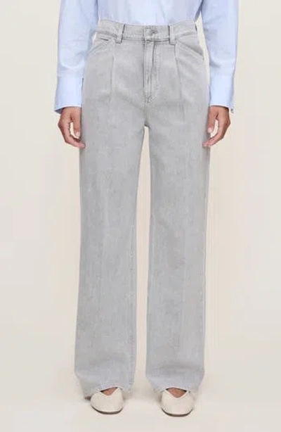 Dl1961 Casie Pleated Mid Rise Wide Leg Jeans In Animal Print