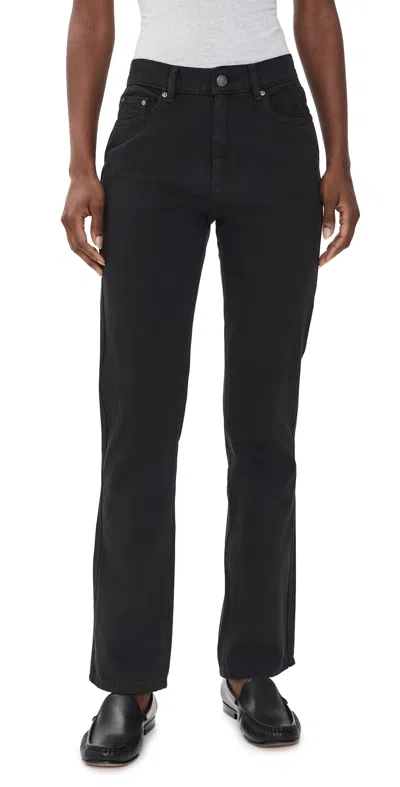 Dl1961 Cate Classic Straight Jeans 31' Black/highluxe