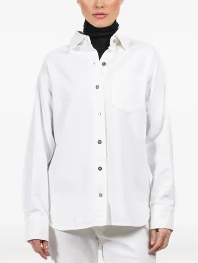 Dl1961 Chest-pocket Shirt In White