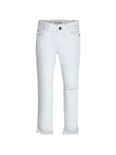 Dl1961 Kids' Chloe Frayed Jeans In White