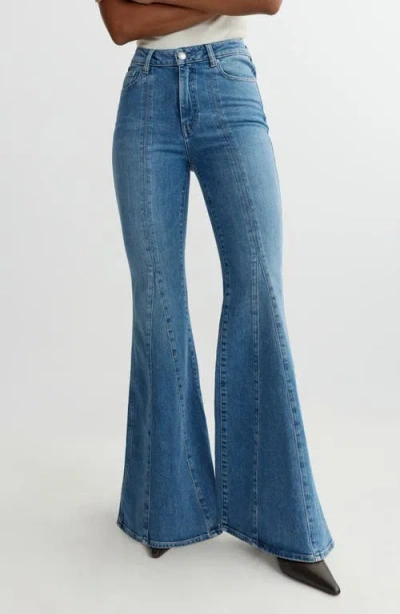 Dl1961 Claira Contoured Instasculpt™ Flare Leg Jeans In Blue