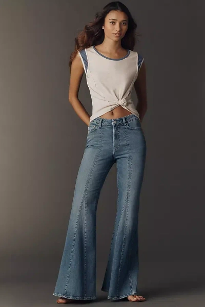 Dl1961 Claira Mid-rise Flare Jeans In Blue