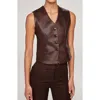 Dl1961 Tailored Vest In Walnut Coated
