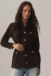 Dl1961 Corduroy Belted Utility Jacket In Brown