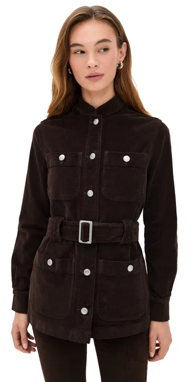 Dl1961 Corduroy Utility Jacket Meteorite (corduroy) In Brown