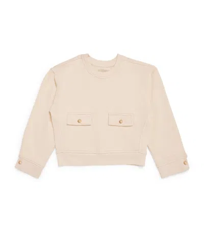 Dl1961 Kids' Cotton Edie Crop Jumper In Ivory