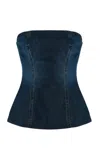 Dl1961 Denim Bustier Top In Blue