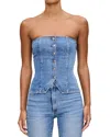 Dl1961 Denim Bustier Top In Glendale