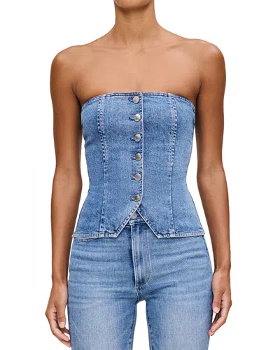 Dl1961 Denim Bustier Top In Glendale