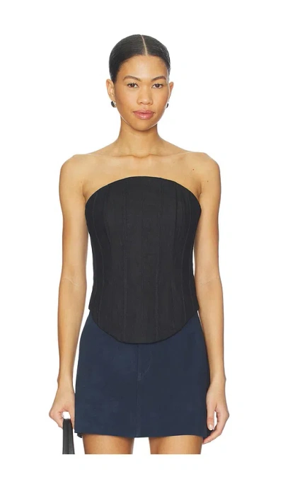 Dl1961 Denim Corset Top In Black