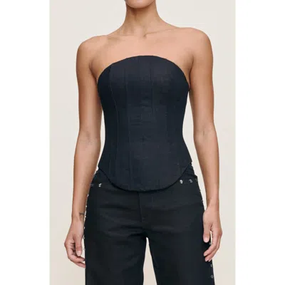 Dl1961 Denim Corset Top In Black