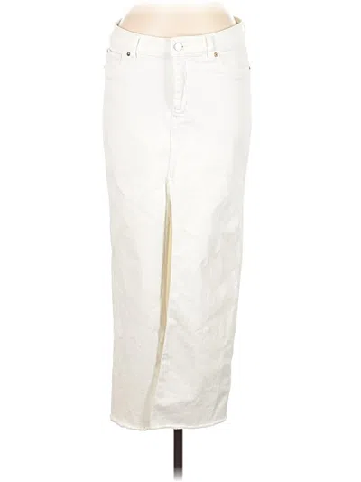 Pre-owned Dl1961 Denim Skirt In Ivory