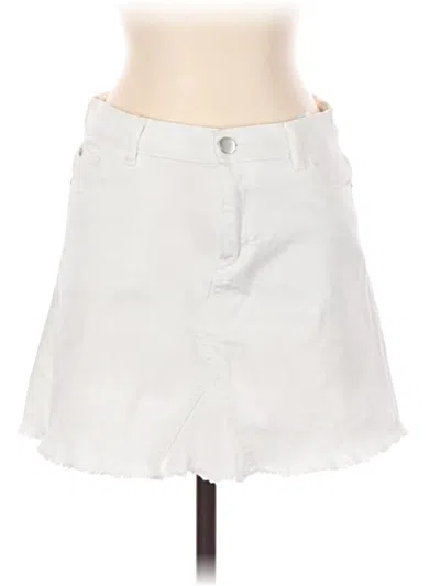 Pre-owned Dl1961 Denim Skirt In White