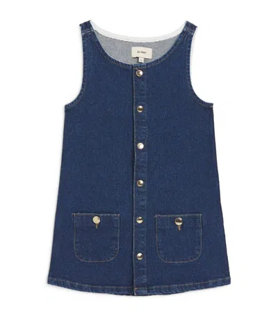 Dl1961 Kids' Denim Sleeveless Hannah Dress In Blue