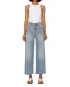 Dl1961 Hepburn Raw Hem High Waist Ankle Wide Leg Jeans In Freshwater
