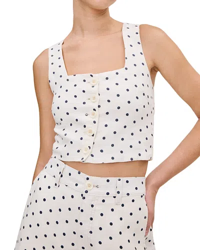 Dl1961 Dl 1961 Lizzie Linen Top In Polka Dots
